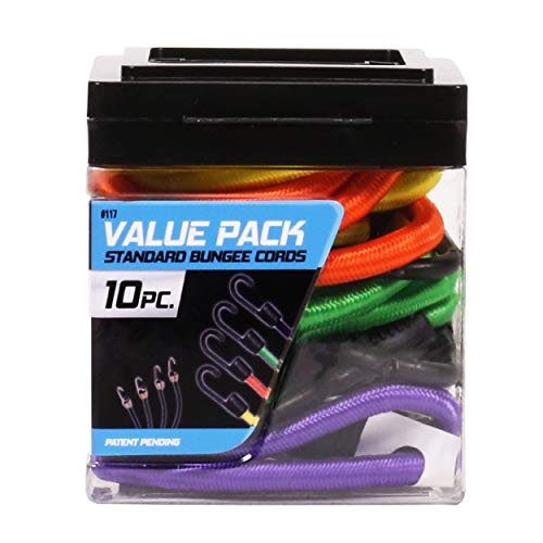image for Unknown SmartStraps Adjustable Bungee Cord, Assorted Colors, 10 Pack �