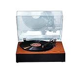 [ENTFERNBARE STAUBABDECKUNG] - Vinyl-Player, schützt Ihre Schallplatten bei Nichtgebrauch; Der automatische Stopp-EIN / AUS-Schalter ermöglicht das automatische Stoppen, wenn die Wiedergabe der Aufnahme beendet ist