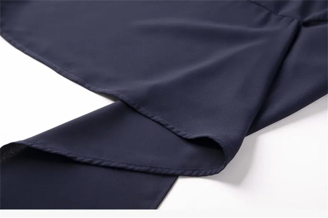 Blusas de gasa con cuello redondo y temperamento elegante para mujer, para oficina