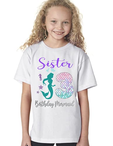 Personalized Mermaid Birthday Shirt, Add Any Name and Age, Custom Shirts for a Mermaid Birthday Party, Family Matching Shirts.3