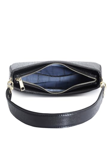 Image of Da Milano Genuine Leather Black Shoulder Bag (00749OL) (Small)