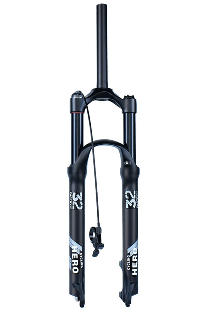 Widelec amortyzowany do roweru MTB 26/27,5/29 cala, 100 mm Powietrze Turystyka Hamulec Tarczowy Przód Szybki Release 9 mm Dla Rower Górski XC/FR/AM (Color : King Command)