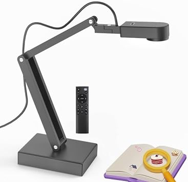 HDMI USB Dual Mode 8MP Document Camera with Built-in Dual Mics,LED Light & Auto Focus, for Real-time Projection, Remote Work, Video Recording, Live Demos Works with and Without a Computer