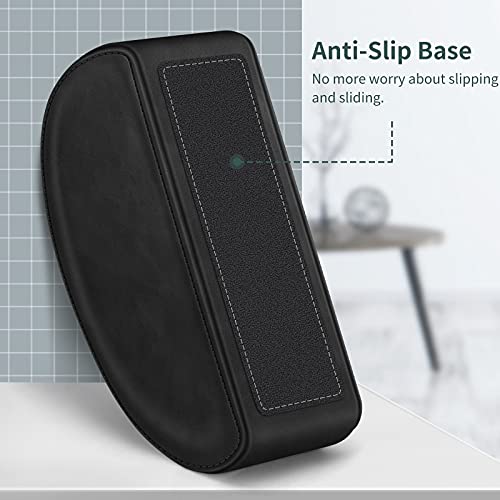Image of Remote Control Holder with 5 Compartments, KENOBEE Anti-slip Desktop Caddy Storage Organizer for Remote Controllers, Office Supplies, Makeup Brush, Media Accessories, Black