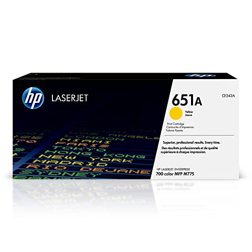 Cartouche toner 651A jaune haute capacité pour des graphiques d'entreprise nets