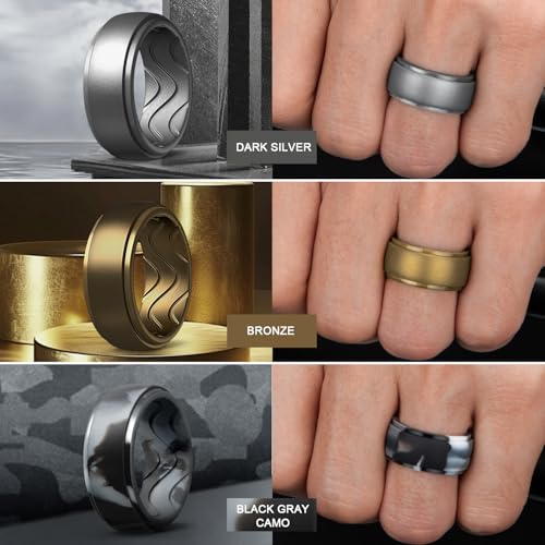 Egnaro Men's Silicone Rings, Inner Arc Ergonomic Breathable Design by Egnaro - Used condition - Image 4