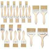 20 Stück Pinselset Malerbedarf, Profi Pinsel Set, Flachpinsel Set, Malerpinsel mit Holzgriff, Lasurpinsel, Lackpinsel für Lacke zum Malen von Wand Decke Möbel Streichen DIY, 1/1,5/2/2,5/3/4/5 Zoll