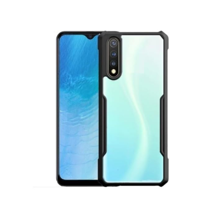 Heavy Duty Hard PC Back + Soft TPU Ultra Slim Crystal Clear Protective Back Cover for Huawei P30 / ELE-L29, ELE-L09 - Black