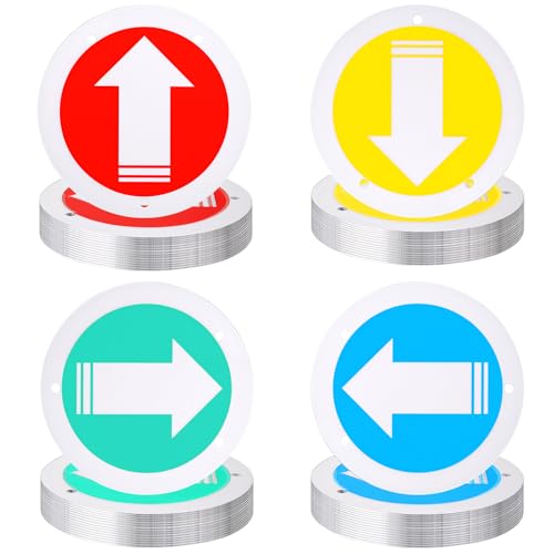Xaajooio 60 Pcs Reflective Trail Markers 3 Inch Bright Round Aluminum Trail Markers with Tacks Waterproof Wearproof Trail Marking Reflectors for Hunting Hiking Camping Driving Walking 4 Colors