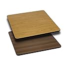 Flash Furniture 24'' Square Table Top with Natural or Walnut Reversible Laminate Top