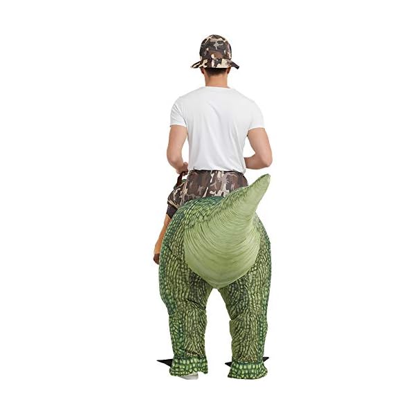One casa inflatable costume dinosaur riding t rex air blow up funny party halloween costume for adult - image 7