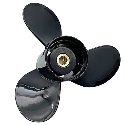 RASON PROPELLER Aluminum Outboard Cupped Propeller Boat Prop 14x13 Replacement for BRP,Johnson,EVINRUDE,E-TEC 40-140HP 2-Stroke 13 Spline Tooth