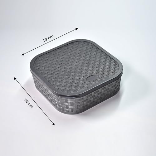 Image of Oblivion Plastic Dry Fruit /Masala Box | 4 Sections Multipurpose Box | Masala Container | 4 In 1 Spice Boxes for Kitchen | Rangoli Container | Home Storage Masala Dabba (Pack of 1)