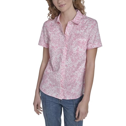Image of Nautica Women's Button Front Short Sleeve Camp Shirt