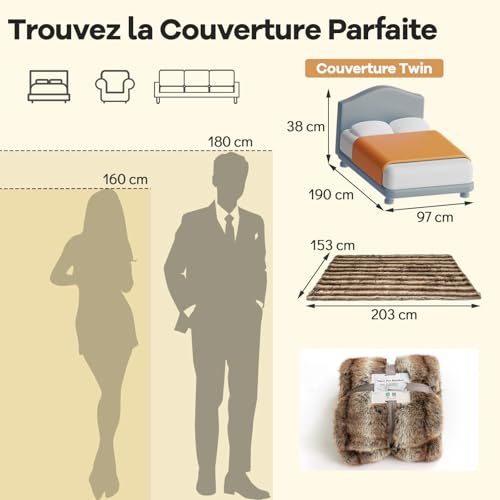 Couverture chaude et confortable pour lit et fauteuil de salon - 4