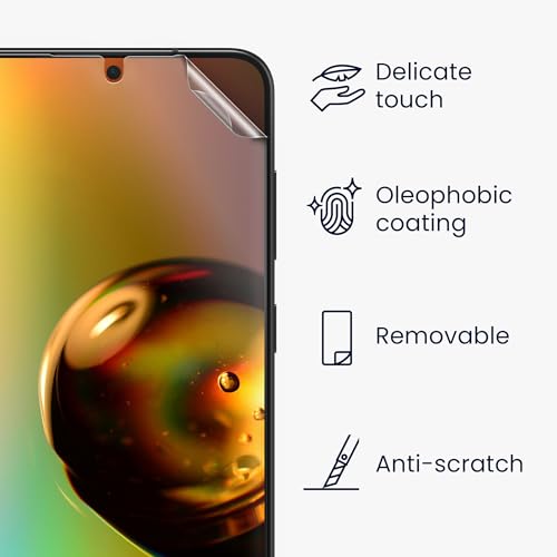 kwmobile 3x screenprotectors compatibel met Samsung Galaxy S25 screenprotector - Beschermfolie voor smartphones - Transparant - Afbeelding 3