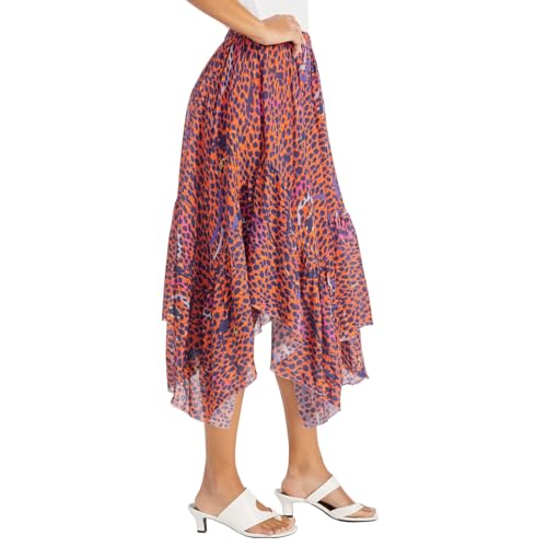 Masseys Handkerchief Hem Skirt for Women, Flowy with Elasticized Waistband2