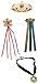 FashionModa4U Scandinavian Princess Girls Costume Dress, Tiara, Wand, Necklace and Hair Clip
