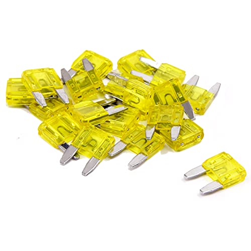 FymuSing 20 pcs 20A Mini Blade Fuse Automotive Fuse for Car Truck