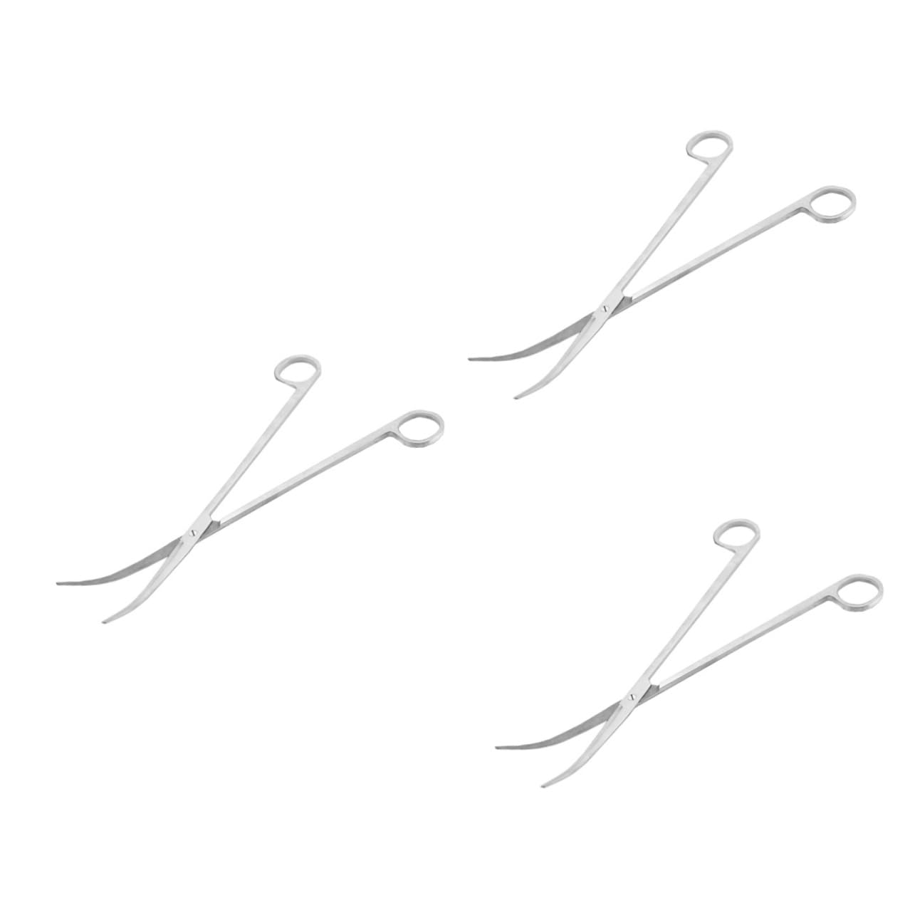 EXCEART 3pezzi Forbici Per Piante Acquatiche Acciaio Inossidabile Con Punta Curva Strumenti Per Acquario Per Potatura Piante Nel Serbatoio