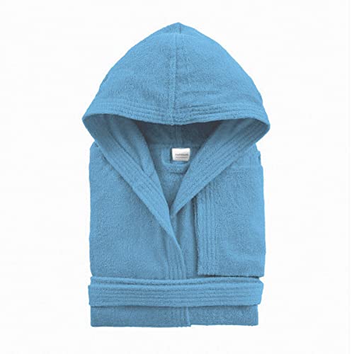Morbidissimi Accappatoio Spugna Adulto Con Cappuccio, Cinturino e 2 Tasche,