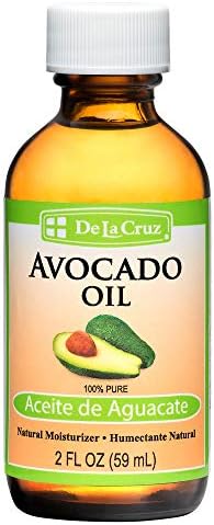 De La Cruz Avocado Oil - Expeller Pressed Pure 100% Avocado Oil for Hair and Body - Lightweight Body Oil for Dry Skin 2 FL. OZ