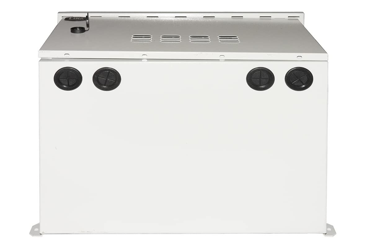 Link LK190645IP Armadio Rack 19 Pollici 6U Per Reti Da Esterno Classe Protezione Ip55 Con Ventole Filtrate, Grigio Chiaro, 600 x 450 x 333 mm