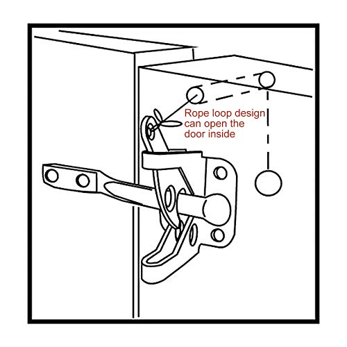 2 Pack Self Locking Gate Latch for Wooden Fence, Gate, Door, Automatic Metal Gravity Lever, Powder Coated Door Buckle, Black - Image 6