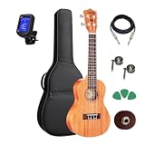 Ukulele Shelby Concert Elétrico Su23m Capa Cabo Afinador