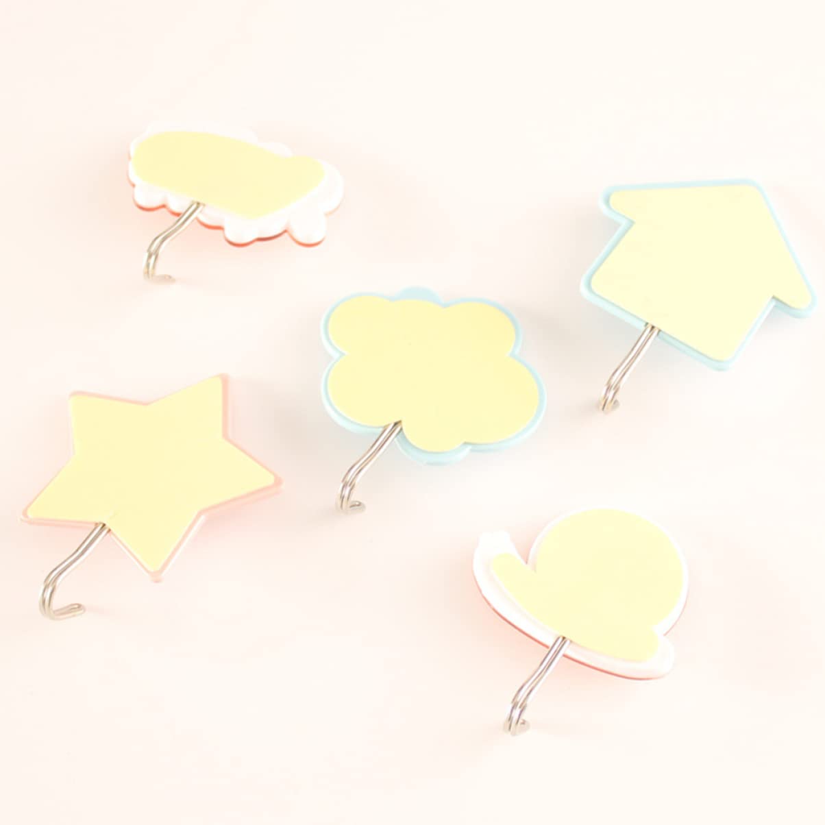VASDEV 9 perchas para toallas, ganchos de puerta montados, decoración de plantas, decoración de oficina para niñas, decoración de niños, gancho adhesivo de baño para niños con forma de en