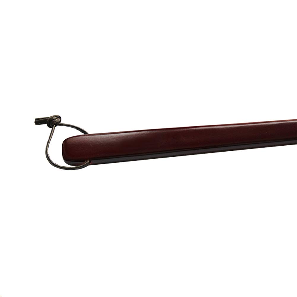 HMTE Calzador de Madera de 21,65 Pulgadas, engrasado, Calzador de Madera de Mango Largo con Correa de Cuero para Hombres, Mujeres Embarazadas, niños, Ancianos (A 55 cm/21,65 Pulgadas)