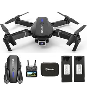 BLESSBE BB160 Drone 2 Batteries Dual Camera WI-FI Quadcopter with Gesture Selfie Camera Quadcopter 1800 mAh Battery – 360 Flip Headless Mode Remote control Toy Quadcopter(Black)