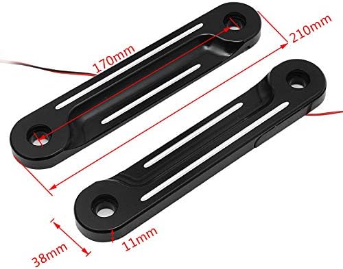 Miniatura 5 de Soportes de señales de giro de horquilla LED negra para Harley Touring Electra Glide Street Glide 1998-2023