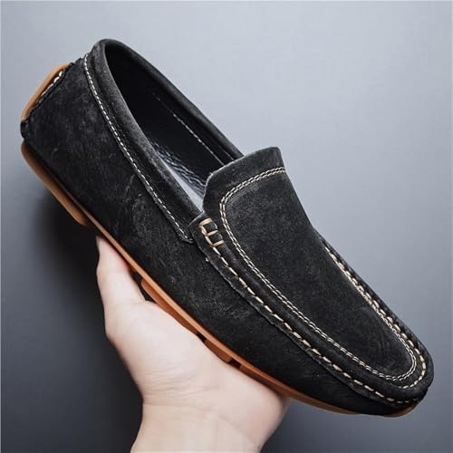 Mens Party Shoes Suede Vamp Fashion Uniform Round Toe Working Non Shoe Slip On3