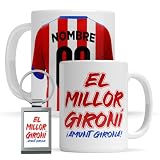 Taza personalizada Girona - Regalo Original para aficionados del Futol - Personaliza tu taza de desayuno - Taza de Desayuno café