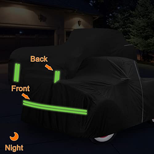 Image of Waterproof Car Cover Replace for Ford F1 1948-1952 & F100 1953-1956 2 Door Regular /Standard Cab Short Bed 6.5ft,All Weather Classic Truck Covers with Zipper Door for Snow Rain Protection