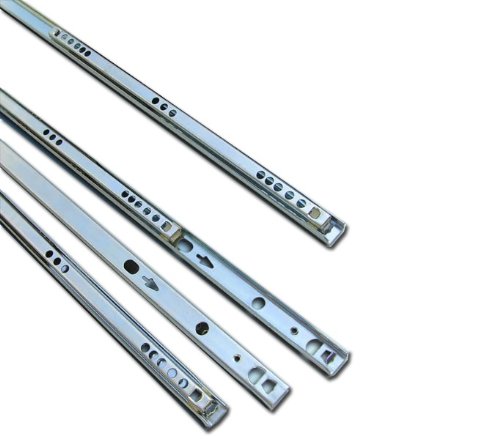 Metal Ball Bearing Drawer runner Pr 310mm draw depth for 17mm (5 Pairs)