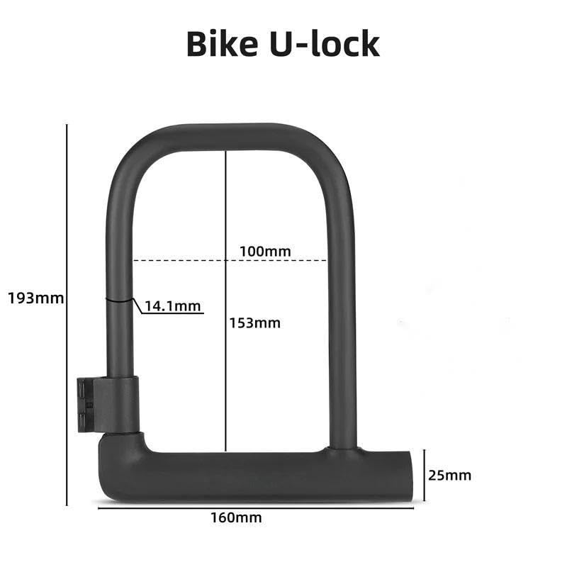 Candados de Bicicleta Resistentes en Forma de U para Scooter eléctrico, candado antirrobo para Bicicleta, Accesorios para Bicicleta de Carretera (Color: Estilo Mejorado)