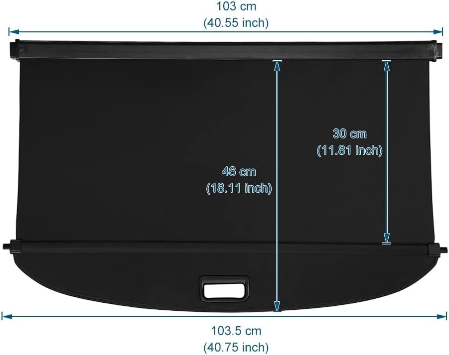 XhuangTech Retractable Cargo Cover Compatible with CHANGAN CS55 Plus/UNI-T 2020-2025/CS75 Plus Rear Trunk Cargo Cover Luggage Security Shielding Shade Waterproof Trunk Cover (CHANGAN UNI-T)