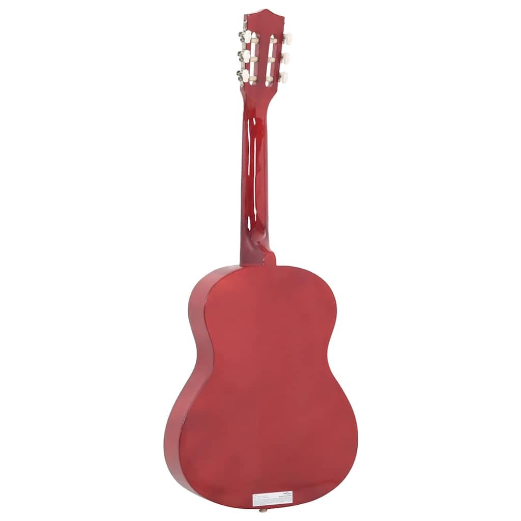 8-TLG. Klassikgitarre Set 3/4 36 Zoll Lindenholz Natur mit Tasche Gurt Plektren Stimmpfeife Saiten für Anfänger Schule Bühne Üben Spielen Auftritt