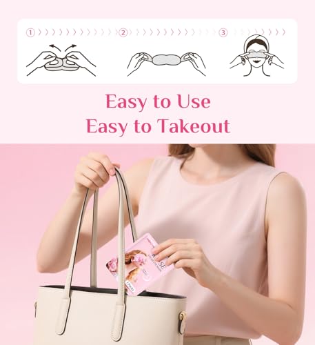 ZHENYEMEI 6 Packs Rose Heated Eye Mask - Heating Eye Mask Warm Compress for Dry Eyes Puffiness Dark Circles Sleep Stye Irritation Stress Relief Self Care Wellness Spa Relaxation Gift - Image 9