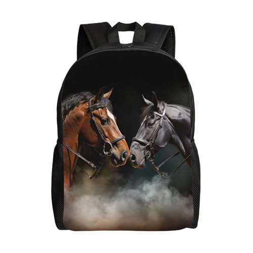 Mochila impermeable para senderismo con estampado de caballos