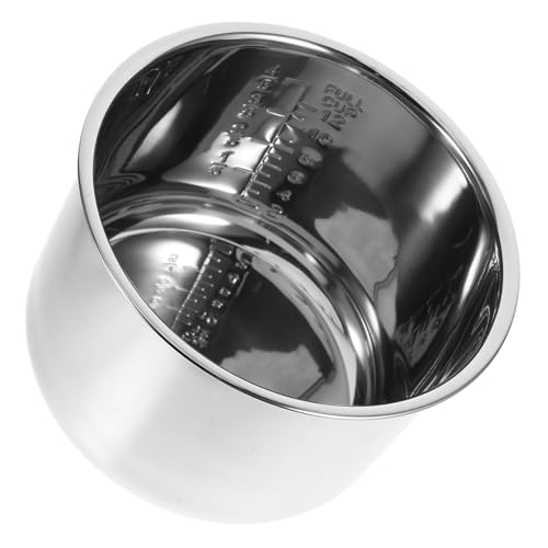 Happyyami Cubeta Interior De Acero Inoxidable De 6L Para Olla Arrocera EléCtrica Compatible Universal Para CoccióN RáPida De Arroz Y Vapor