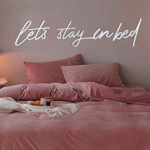 Zephoomyx Stay in Bed Wall Sign 35"X8" Metal Decor