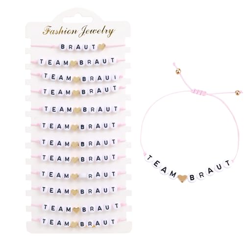 12 Stück Team Braut Armbänder JGA Accessoires Frauen Junggesellenabschied Frauen Team Braut Armbänder für Junggesellenabschied
