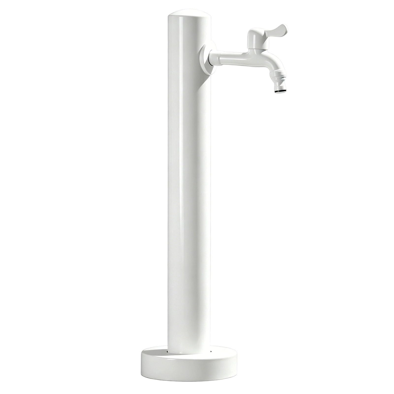 Free Standing Water Fountain, Vertical Water Column Garden Hydrant Faucet Vertical Outdoor Water Hydrant, Standing Outdoor Spigot Black Garden Tap(White,95cm/37.4in,Style 1)