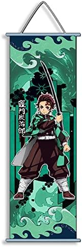 Japanese Anime Kamado Nezuko Tanjirou Cosplay Wall Scroll Poster Canvas Hanging Paintings For Indoor Decoration(one size,ta)
