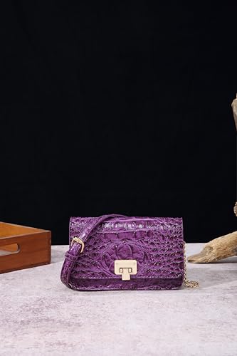 Image of Makcr Joacbv Small Crocodile Crossbody Cell Phone Purse for women Vegan Leather Clutch Wallet with Leather Shoulder Strap | Small