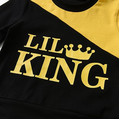 Toddler Baby Boy Fashion Long Sleeve Sport Suit Patchwork Sweatshirt Top with Letters and Pants Outfit Clothes Set3