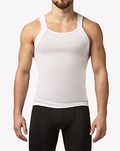 Papi Men's 3-Pack Cotton Square Neck Tank Top, White, X-Large2